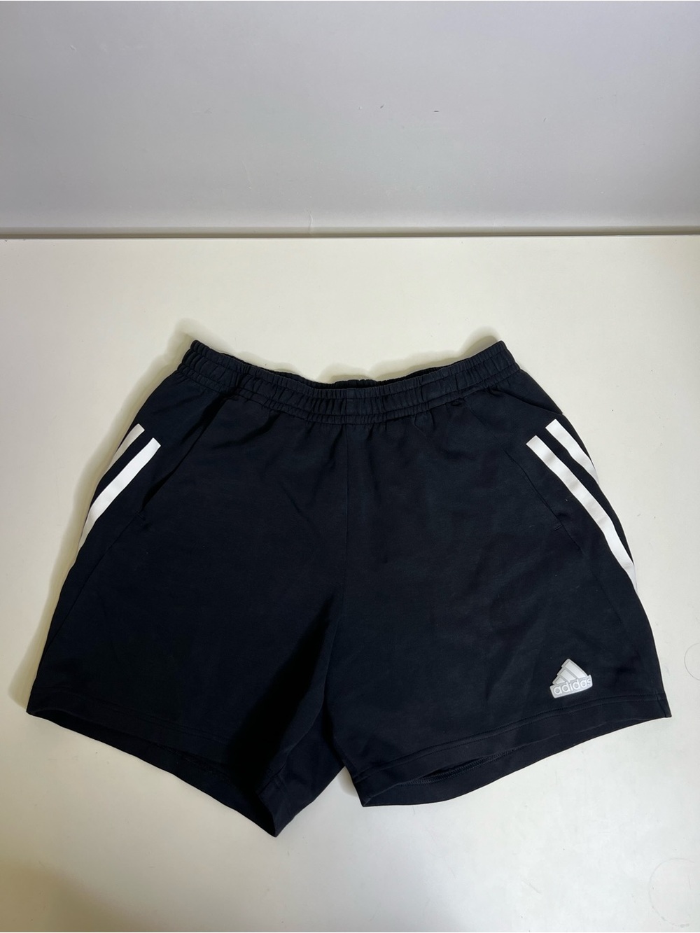 adidas Future Icons 3-STRIPES Shorts Black Athletic - Size Large